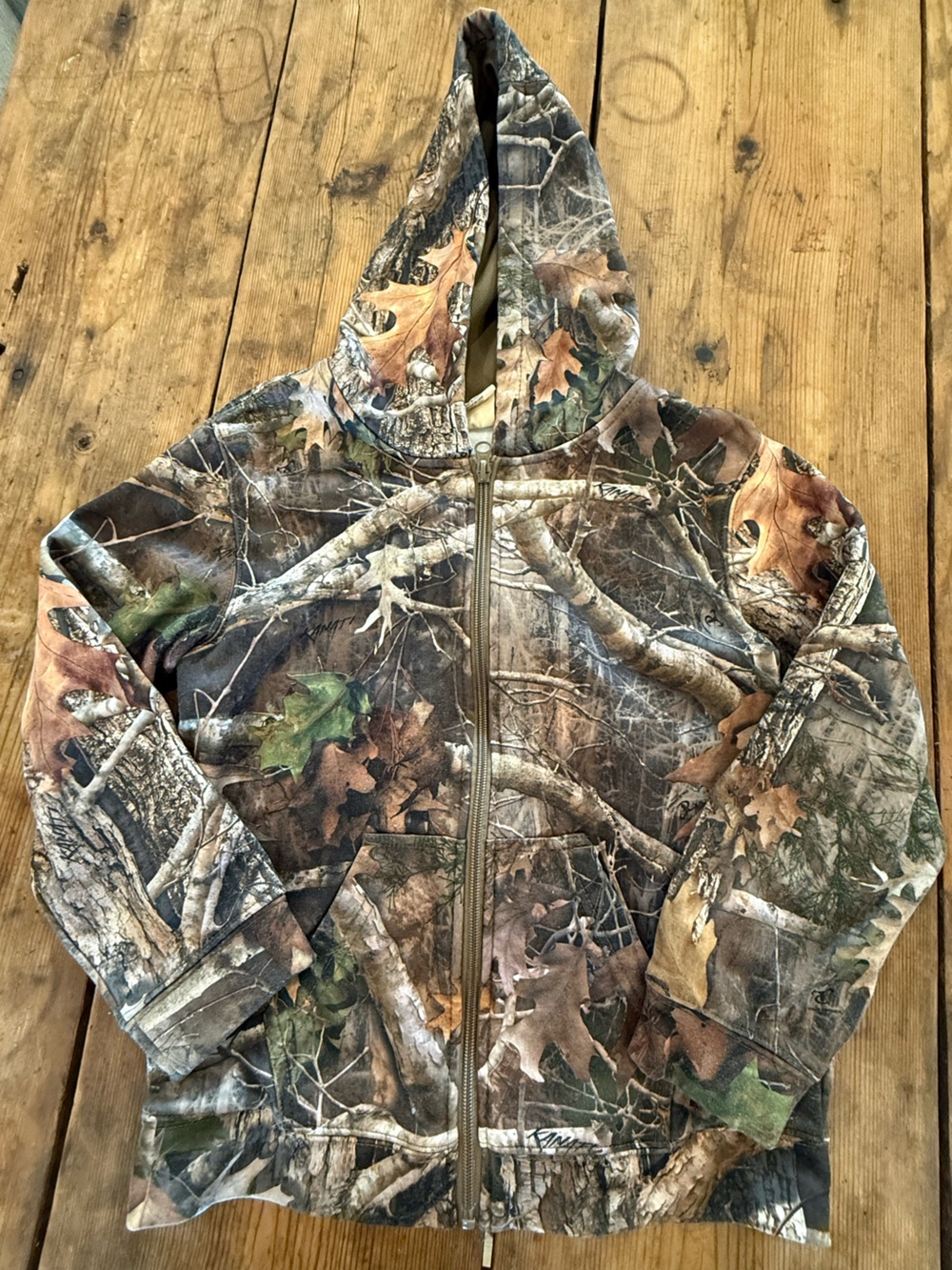 RedHead Kids Camo Zip Hoodie - Brown Green Tan